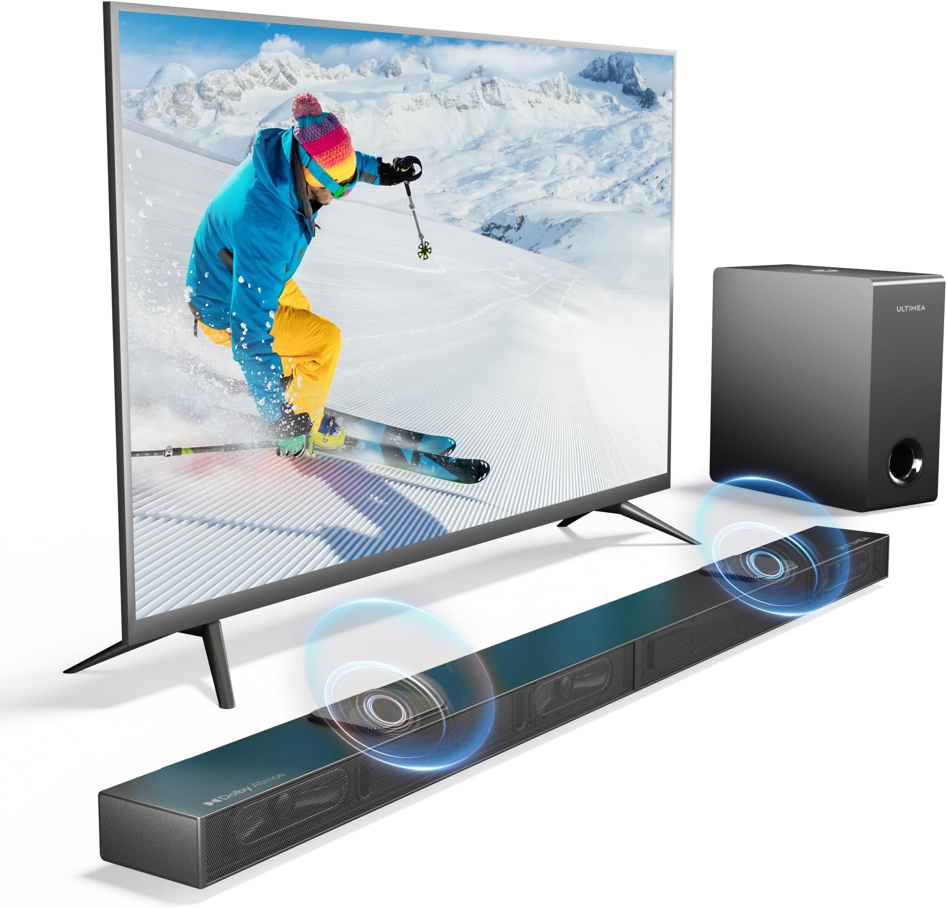 ULTIMEA Nova S50 サウンドバー 2.1ch 190W Atmos Barra De Sonido ULTIMEA Nova S50 Dolby Atmos 2.1 – 190W Pico